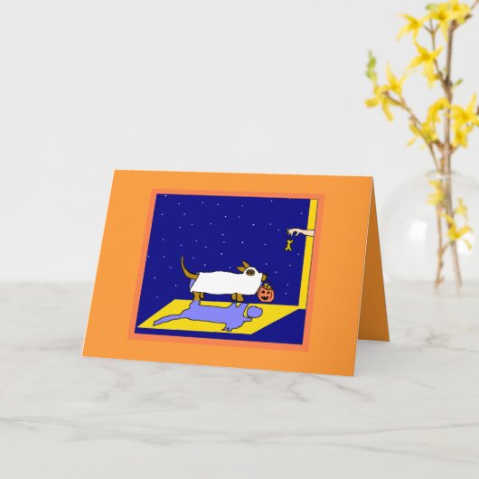 DACKEL GHOST CARD KARTE (Gelbe Blume)