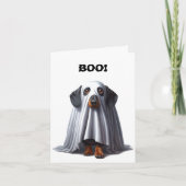 Dackel Ghost Halloween Card Karte (Vorderseite)