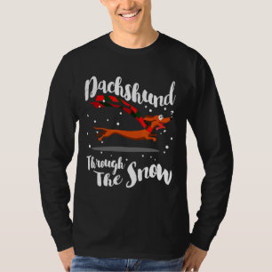 Dackel Gif durch den Schnee T-Shirt