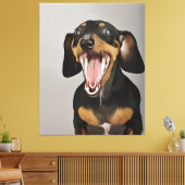 Dackel Ging Dackel Geburtstagspender Leinwanddruck (Insitu (Wohnzimmer))