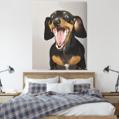 Dackel Ging Dackel Geburtstagspender Leinwanddruck (Insitu (Schlafzimmer))
