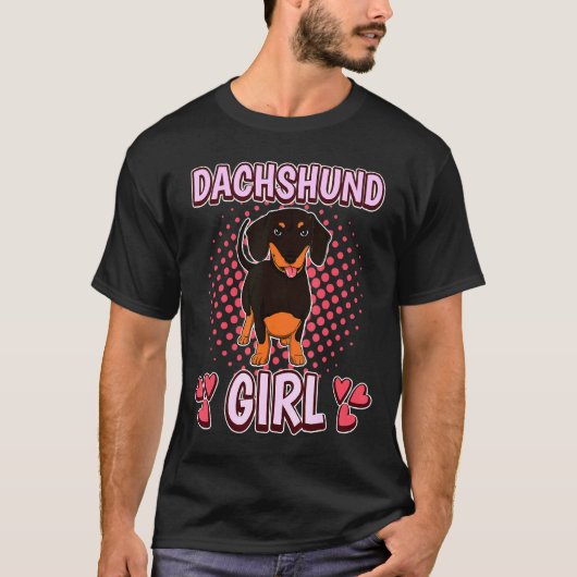 Dackel Girl Dackel T-Shirt (Vorderseite)