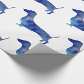 Dackel glänzendes Schleifpapier, 30 x 2 m Geschenkpapier (Ecke)