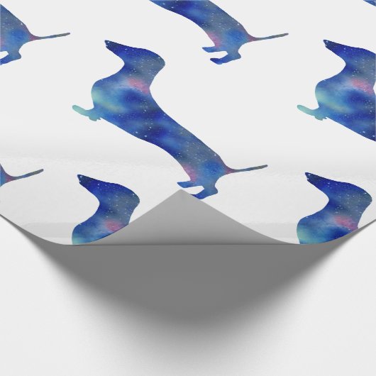 Dackel glänzendes Schleifpapier, 30 x 2 m Geschenkpapier (Ecke)