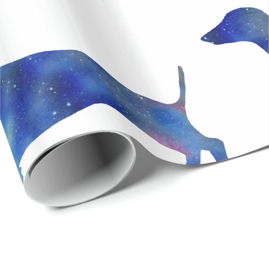 Dackel glänzendes Schleifpapier, 30 x 2 m Geschenkpapier (Rolleneckpunkt)