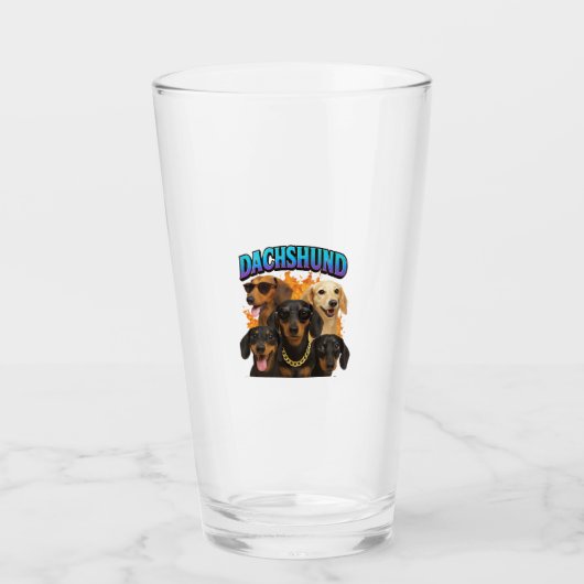 Dackel Glas (Vorderseite)