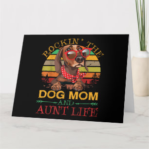 Dackel Glasses Rockin Hund Mama Geschenk für Tante Karte
