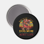Dackel Glasses Rockin Hund Mama Geschenk für Tante Magnet (Vorderseite/Rückseite)