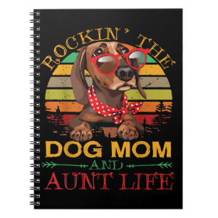Dackel Glasses Rockin Hund Mama Geschenk für Tante Notizblock