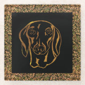 DACKEL GLASUNTERSETZER (Vorderseite)