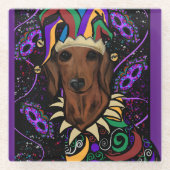 Dackel Glasuntersetzer (Vorderseite)