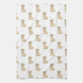 Dackel (glatt, creme) geschirrtuch