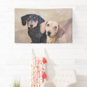 Dackel (glatt) Gemälde - Originale Hundekunst Banner (Insitu)