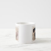 Dackel (glatt) Gemälde - Originale Hundekunst Espressotasse (Vorderseite)