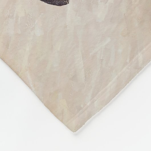 Dackel (glatt) Gemälde - Originale Hundekunst Fleecedecke (Ecke)