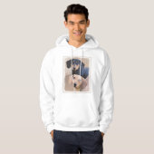 Dackel (glatt) Gemälde - Originale Hundekunst Hoodie (Vorne ganz)