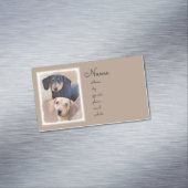 Dackel (glatt) Gemälde - Originale Hundekunst Magnetische Visitenkarte (Beispiel)