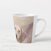 Dackel (glatt) Gemälde - Originale Hundekunst Milchtasse (Rechts)