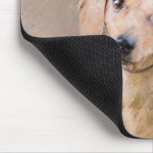 Dackel (glatt) Gemälde - Originale Hundekunst Mousepad (Ecke)