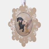 Dackel (glatt) Gemälde - Originale Hundekunst Ornament Karte (Linke Ecke)
