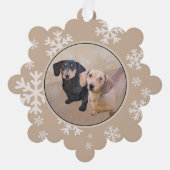 Dackel (glatt) Gemälde - Originale Hundekunst Ornament Karte (Vorderseite)