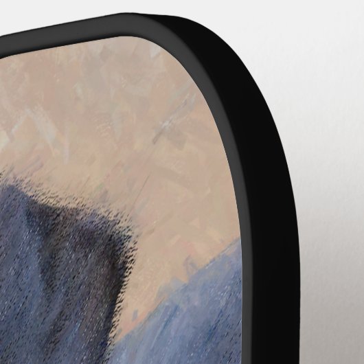 Dackel (glatt) Gemälde - Originale Hundekunst Pickleball Schläger (Linke Seite)