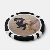 Dackel (glatt) Gemälde - Originale Hundekunst Pokerchips (Einzeln)