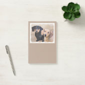 Dackel (glatt) Gemälde - Originale Hundekunst Post-it Klebezettel (Büro)