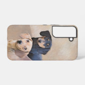 Dackel (glatt) Gemälde - Originale Hundekunst Samsung Galaxy Hülle (Rückseite (Horizontal))