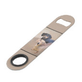 Dackel (glatt) Gemälde - Originale Hundekunst Speed Flaschenöffner (Rückseite Schrägansicht)