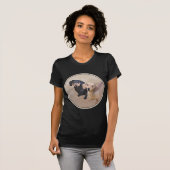 Dackel (glatt) Gemälde - Originale Hundekunst T-Shirt (Vorne ganz)