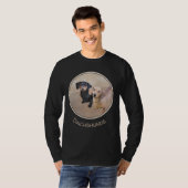 Dackel (glatt) Gemälde - Originale Hundekunst T-Shirt (Vorne ganz)