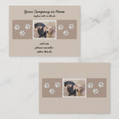 Dackel (glatt) Gemälde - Originale Hundekunst Visitenkarte (Vorne/Hinten)