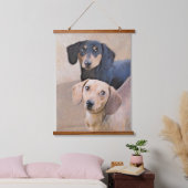 Dackel (glatt) Gemälde - Originale Hundekunst Wandteppich Mit Holzrahmen (Schlafzimmer)