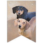 Dackel (glatt) Gemälde - Originale Hundekunst Wimpelkette (Zweite Fahne)