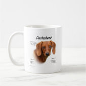 Dackel (glatt) Historiendesign Kaffeetasse (Links)