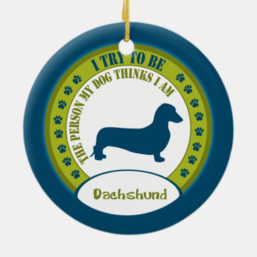 Dackel [glatt] keramik ornament (Hinten)