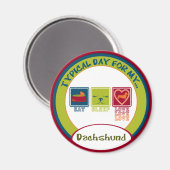 Dackel [glatt] magnet (Vorderseite/Rückseite)