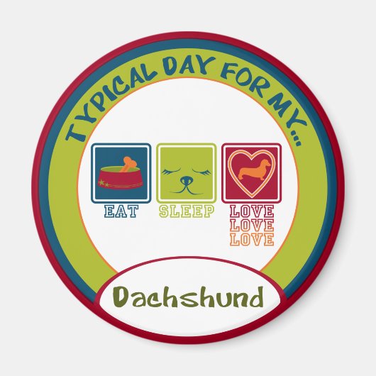 Dackel [glatt] magnet (Vorne)