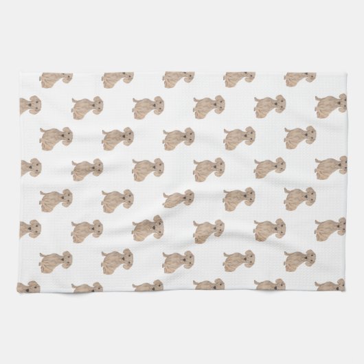 Dackel (glatt, rot) geschirrtuch (Horizontal)