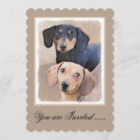 Dackel (glatte) Malerei - Original Hundekunst