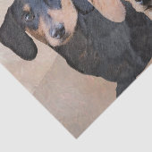 Dackel (glatte) Malerei - Original Hundekunst Seidenpapier (Ausschnitt)