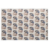 Dackel (glatte) Malerei - Original Hundekunst Stoff (Fat Quarter (45,7 x 55,9 cm))
