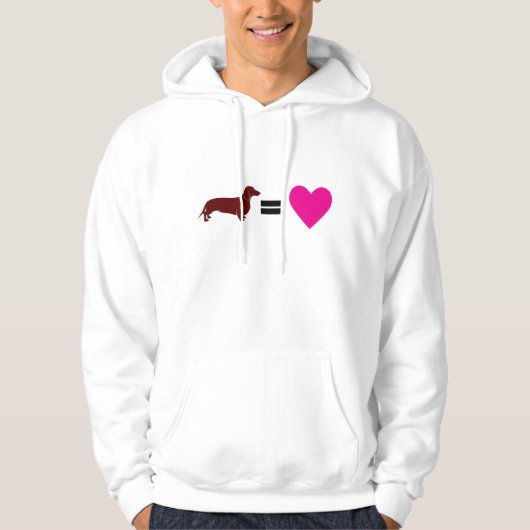 Dackel-gleiche Liebe Hoodie (Vorderseite)