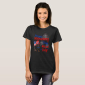 Dackel glücklich Unabhängigkeitstag 4. Juli Ameri T-Shirt (Vorne ganz)