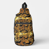 Dackel Gold Crossbody Bag (Vorderseite)