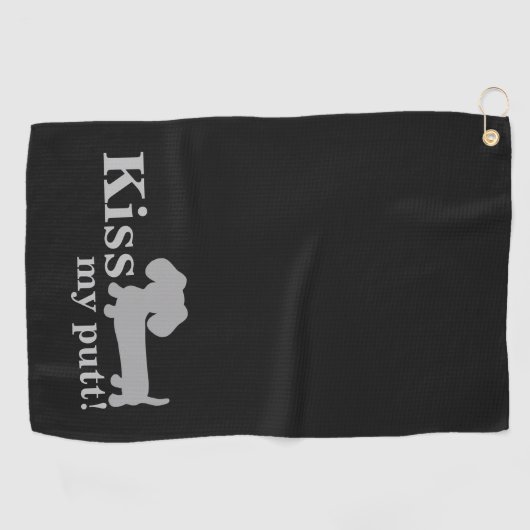 Dackel Golf Handtuch Funny Kiss My Putt Dackel Dog (Horizontal)