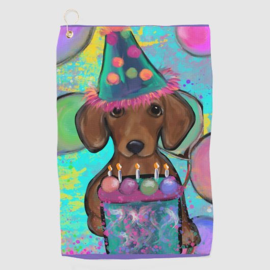 Dackel Golfhandtuch (Vorderseite)