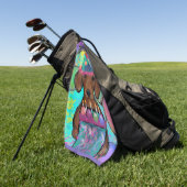 Dackel Golfhandtuch (Gras)