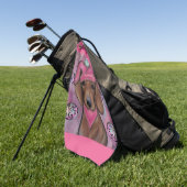 Dackel Golfhandtuch (Gras)